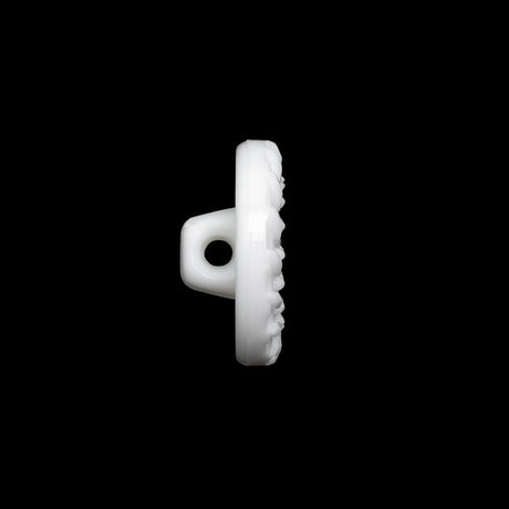 Plastic Shank Back Button - White Faux Gems and Latticework - 30L/19mm