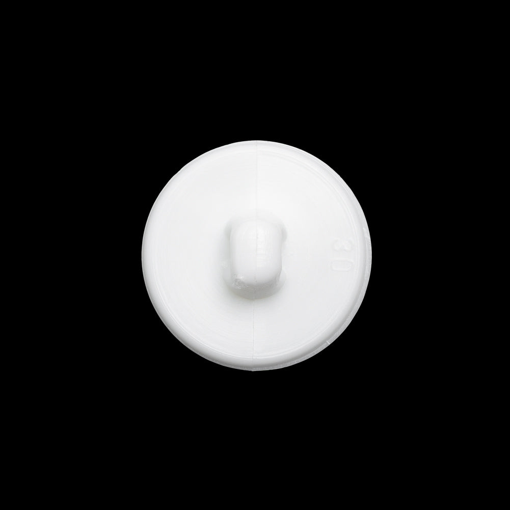 Plastic Shank Back Button - White Faux Gems and Latticework - 30L/19mm