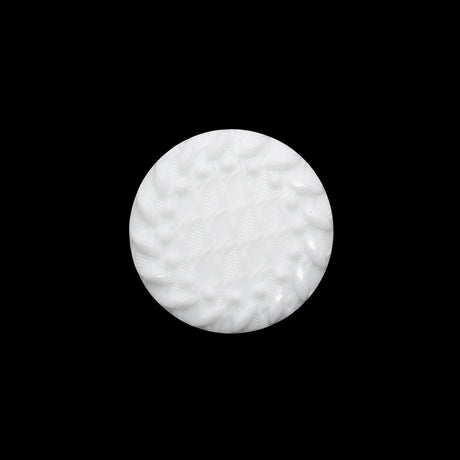 Plastic Shank Back Button - White Faux Gems and Latticework - 30L/19mm