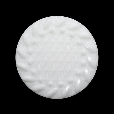 Plastic Shank Back Button - White Faux Gems and Latticework - 44L/28mm
