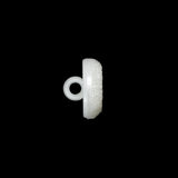 Concave Plastic Shank Back Button - White Beaded Look Embossed - 20L/12.5mm