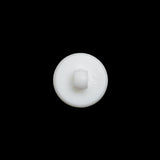 Concave Plastic Shank Back Button - White Beaded Look Embossed - 20L/12.5mm