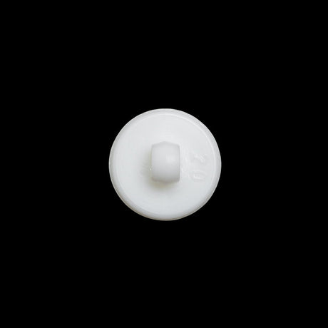 Concave Plastic Shank Back Button - White Beaded Look Embossed - 20L/12.5mm