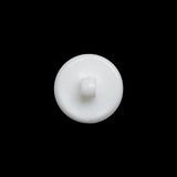 Concave Plastic Shank Back Button - White Beaded Look Embossed - 24L/15mm