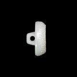 Concave Plastic Shank Back Button - White Beaded Look Embossed - 30L/19mm
