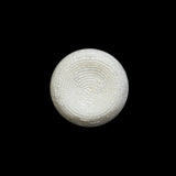 Concave Plastic Shank Back Button - White Beaded Look Embossed - 30L/19mm