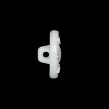Faceted Plastic Shank Back Button - White and Silver Faux Gems - 30L/19mm