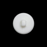 Faceted Plastic Shank Back Button - White and Silver Faux Gems - 30L/19mm