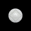 Faceted Plastic Shank Back Button - White and Silver Faux Gems - 30L/19mm