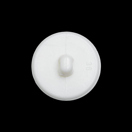 Faceted Plastic Shank Back Button - White and Silver Faux Gems - 36L/23mm