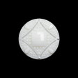 Faceted Plastic Shank Back Button - White and Silver Faux Gems - 36L/23mm