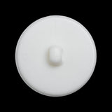 Faceted Plastic Shank Back Button - White and Silver Faux Gems - 44L/28mm