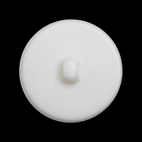 Faceted Plastic Shank Back Button - White and Silver Faux Gems - 44L/28mm