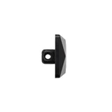Plastic Shank Back Button - Black Faceted Square - 36L/23mm