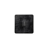 Plastic Shank Back Button - Black Faceted Square - 36L/23mm