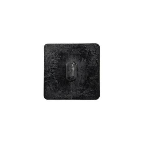 Plastic Shank Back Button - Black Faceted Square - 36L/23mm