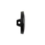 Faceted Glass Shank Back Button - Black Matte Center - 34L/21.5mm