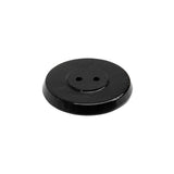 Flat Glass 2-Hole Button - Black - 35L/22mm
