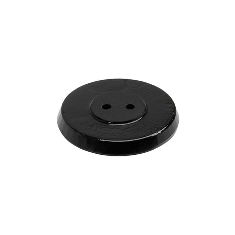 Flat Glass 2-Hole Button - Black - 35L/22mm