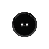 Flat Glass 2-Hole Button - Black - 35L/22mm