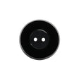 Flat Glass 2-Hole Button - Black - 35L/22mm