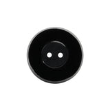 Flat Glass 2-Hole Button - Black - 35L/22mm