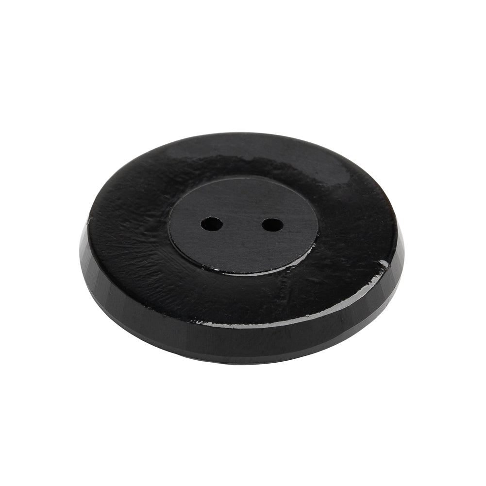 Flat Glass 2-Hole Button - Black - 42L/27mm