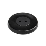 Flat Glass 2-Hole Button - Black - 42L/27mm