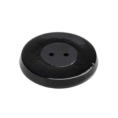 Flat Glass 2-Hole Button - Black - 42L/27mm