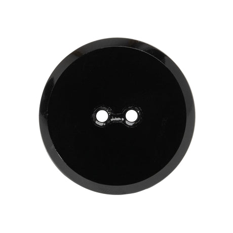 Flat Glass 2-Hole Button - Black - 42L/27mm