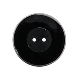 Flat Glass 2-Hole Button - Black - 42L/27mm