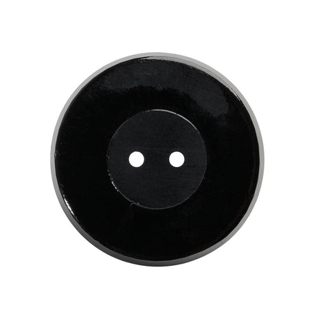 Flat Glass 2-Hole Button - Black - 42L/27mm