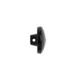 Glass Shank Back Button - Black Honeycomb Faceted - 20L/12.5mm