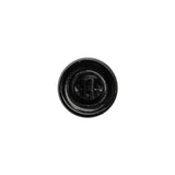 Glass Shank Back Button - Black Honeycomb Faceted - 20L/12.5mm