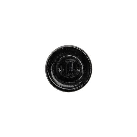 Glass Shank Back Button - Black Honeycomb Faceted - 20L/12.5mm