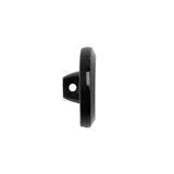 Glass Shank Back Button - Black Faceted Rim - 32L/20mm