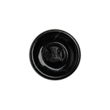 Glass Shank Back Button - Black Faceted Rim - 32L/20mm