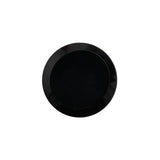 Glass Shank Back Button - Black Faceted Rim - 32L/20mm