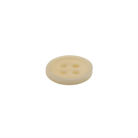 Bone 4-Hole Button - 20L/12.5mm - Off White Narrow Rim