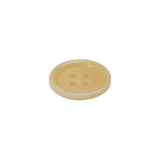 Horn 4-Hole Button - 24L/15mm - Light Beige Narrow Rim