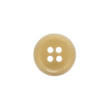 Horn 4-Hole Button - 24L/15mm - Light Beige Narrow Rim