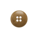 Horn 4-Hole Button - 30L/19mm - Light Brown Swirled