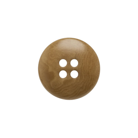 Horn 4-Hole Button - 30L/19mm - Light Brown Swirled