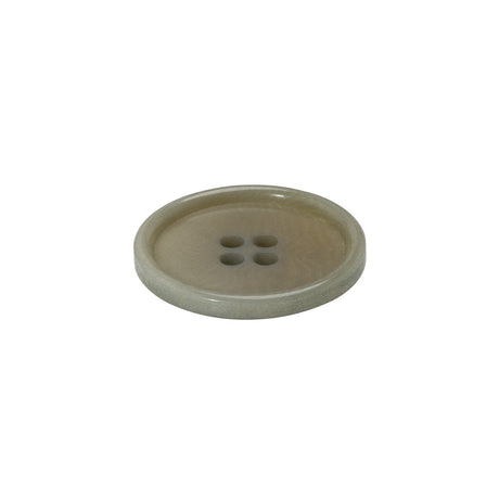 Horn 4-Hole Button - 32L/20mm - Light Gray Green Narrow Rim