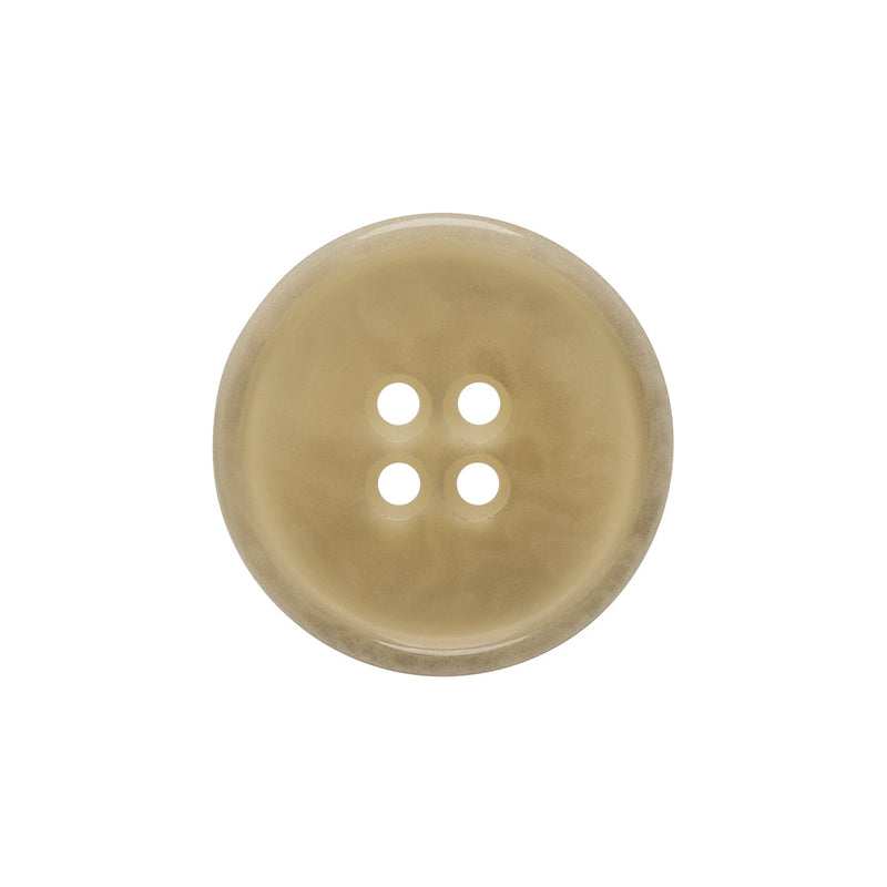 Horn 4-Hole Button - 34L/21.5mm - Ivory Narrow Rim