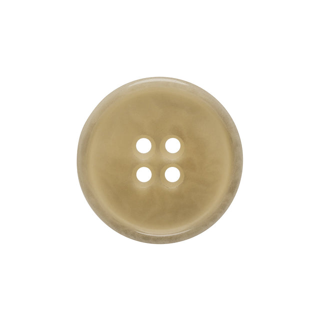 Horn 4-Hole Button - 34L/21.5mm - Ivory Narrow Rim