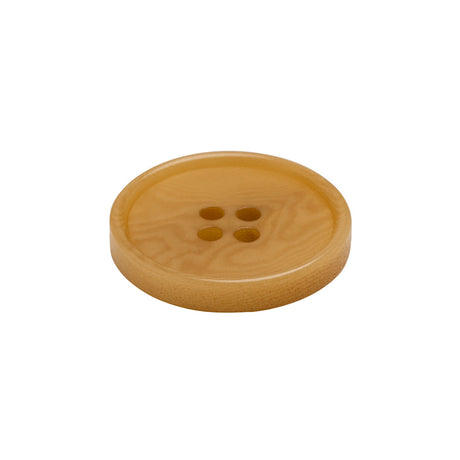 Horn 4-Hole Button - 36L/23mm - Caramel Beige Swirled