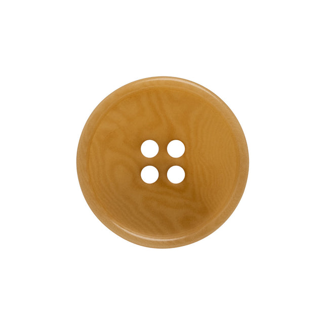 Horn 4-Hole Button - 36L/23mm - Caramel Beige Swirled