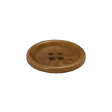 Horn 4-Hole Button - 36L/23mm - Light Brown Swirled Rolled Rim