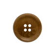 Horn 4-Hole Button - 36L/23mm - Light Brown Swirled Rolled Rim